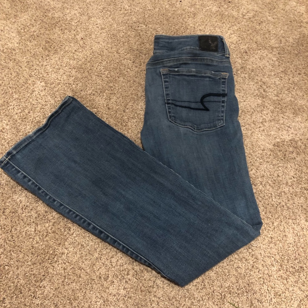 Kick boot blue jeans